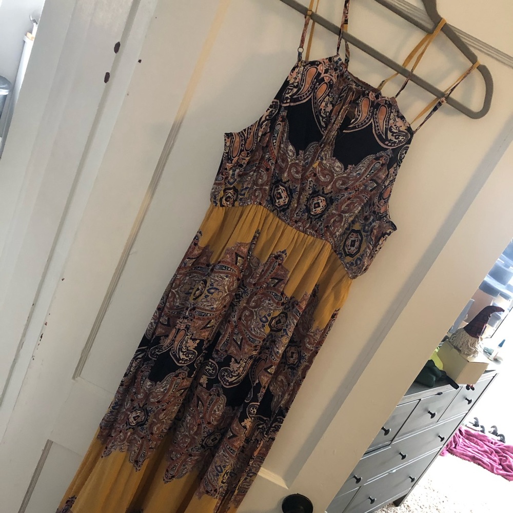 Yellow Multistrap Maxi Dress